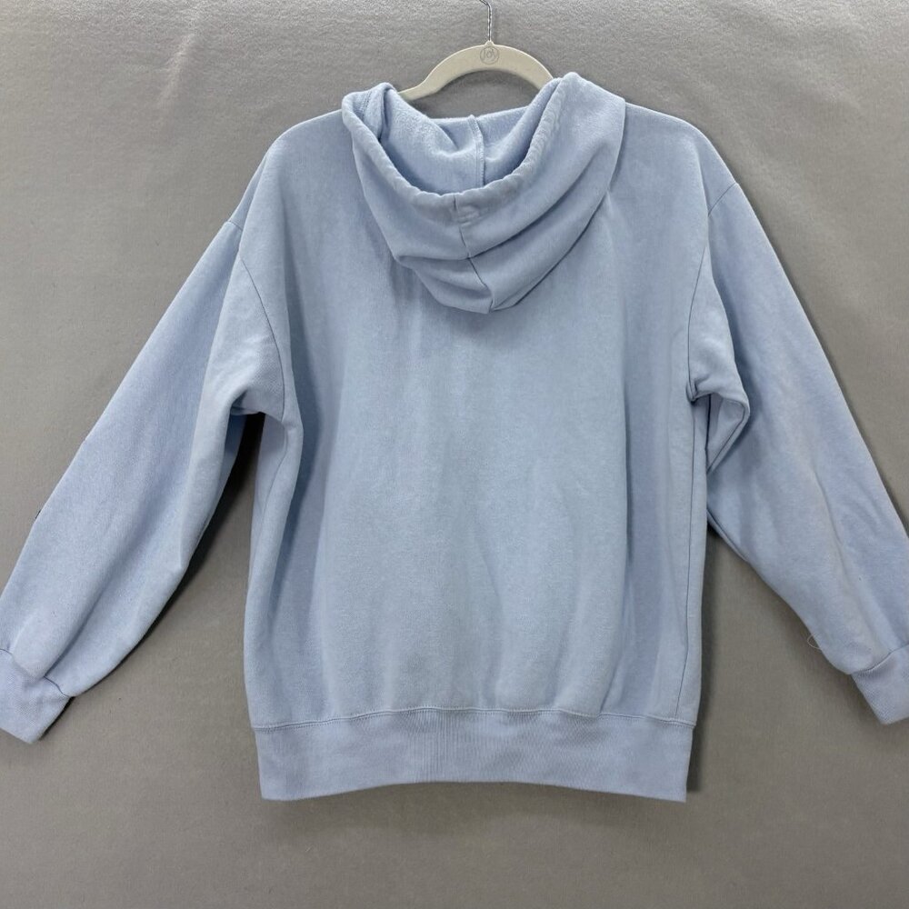 STITCH Disney Ohana Lilo & Stitch Light BLUE Hoodie Zip Jacket SZ Medium Casual - Picture 6 of 13